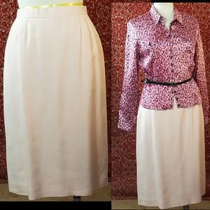 EVAN-PICONE VINTAGE pink straight knee skirt 10💥🕛